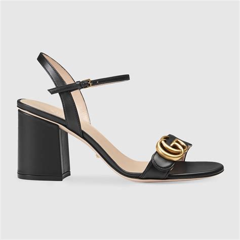 gucci heels sandals black